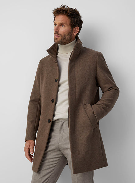 Matinique Harvey N Wool Coat - Walnut