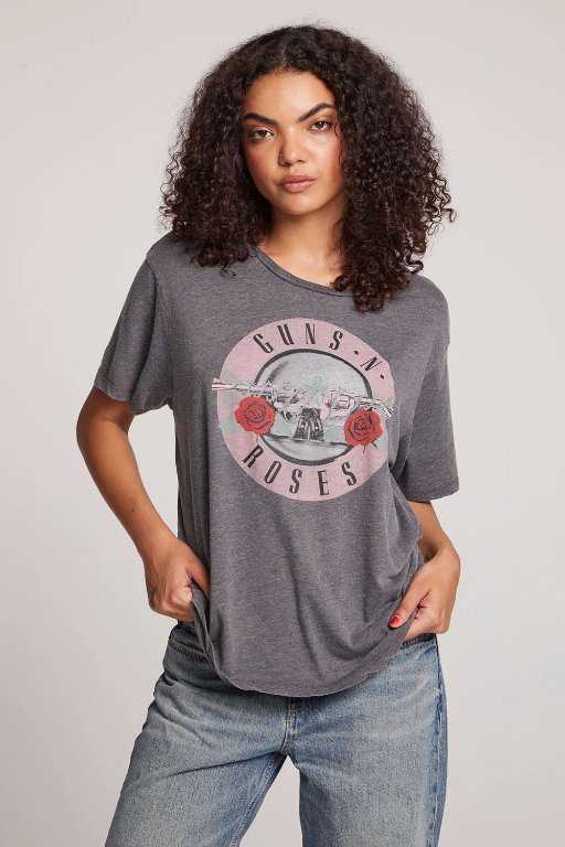 Chaser Guns N Roses Classic Logo Tee in Black Mineral