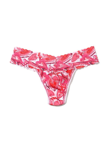 hanky panky low rise print thong in Lots of Love