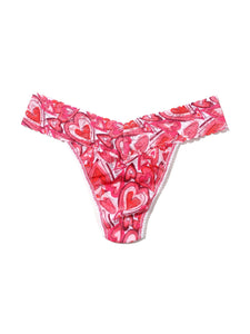 hanky panky original rise print thong in Lots of Love