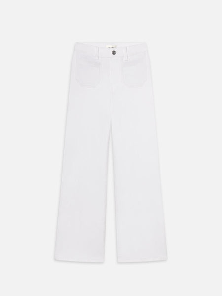 FRAME Le Slim Palazzo Modernist Pocket in White