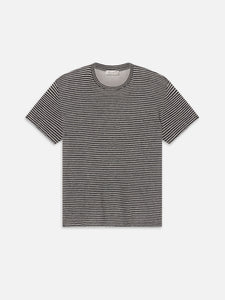 FRAME The Linen Baby Tee in Black Multi