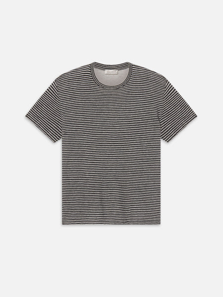 FRAME The Linen Baby Tee in Black Multi