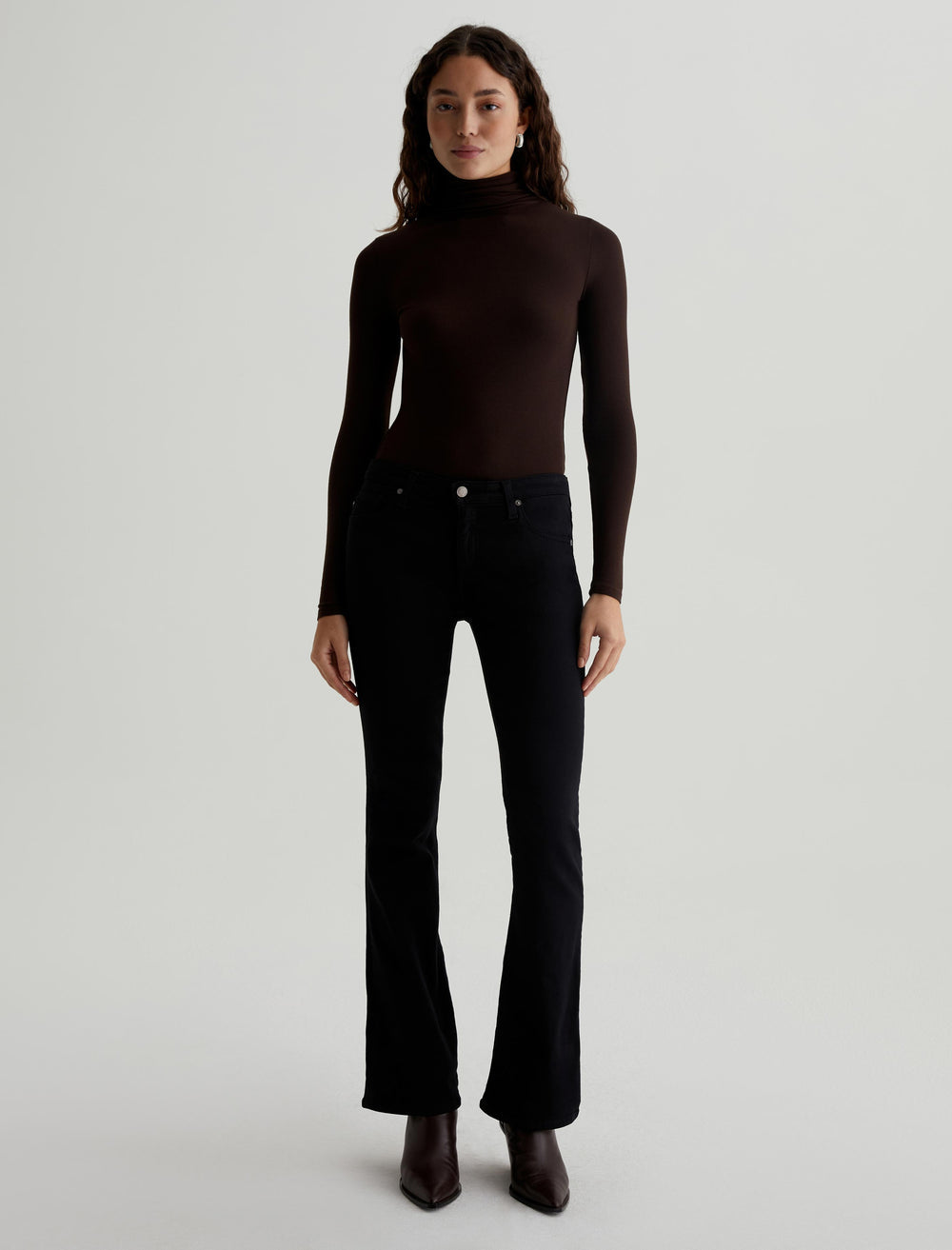 AG Angel Low Rise Boot Jean in Super Black
