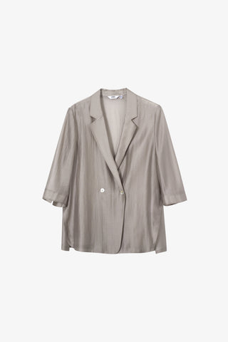 Meilleur Moment Life Aesthetic S/S Jacket in Pearl Grey