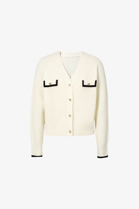 Meilleur Moment In Paris Knit Cardigan in Offwhite