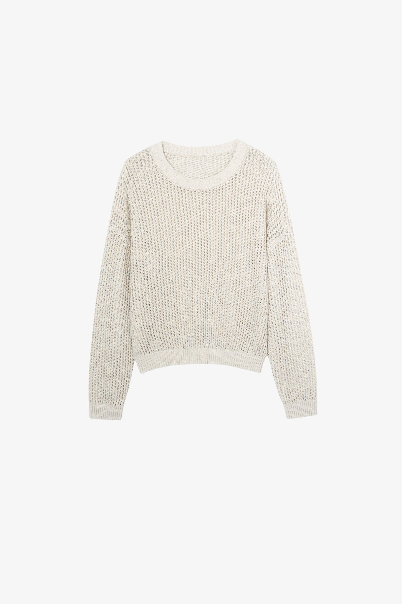 Meilleur Moment ReturnToNature L/S Mesh Top in Flax