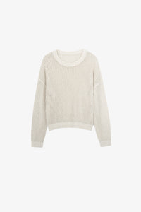 Meilleur Moment ReturnToNature L/S Mesh Top in Flax