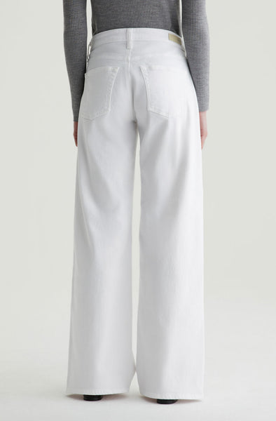 AG Adria Low-Rise Wide Leg Jean in Gallery White