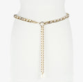 Brave Doone Chain belt woven marble nappa leather/gold
