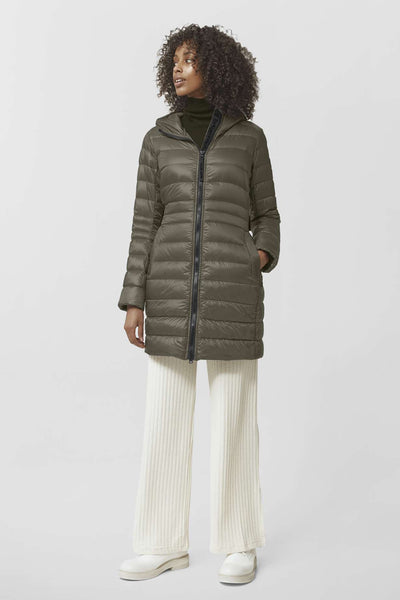 Canada Goose Women's Cypress Hooded Jacket Black Label -Smokey Sage