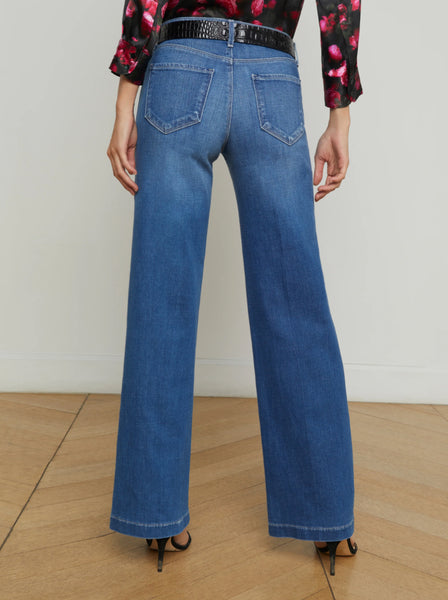 L'AGENCE Joanne Low Rise Wide Leg Jean in Palermo