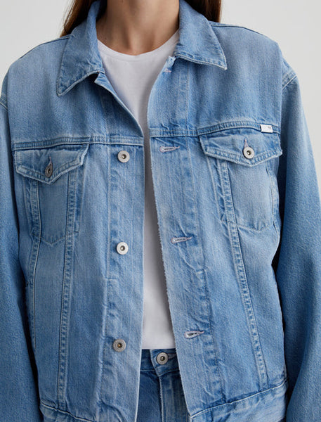 AG Jeans Ramie Oversize Trucker Jacket in Siren