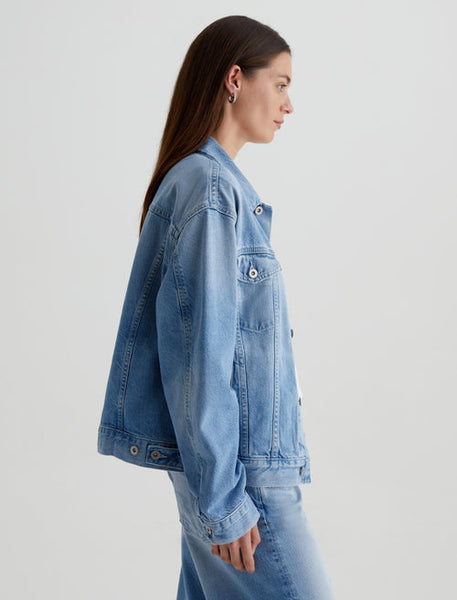 AG Jeans Ramie Oversize Trucker Jacket in Siren