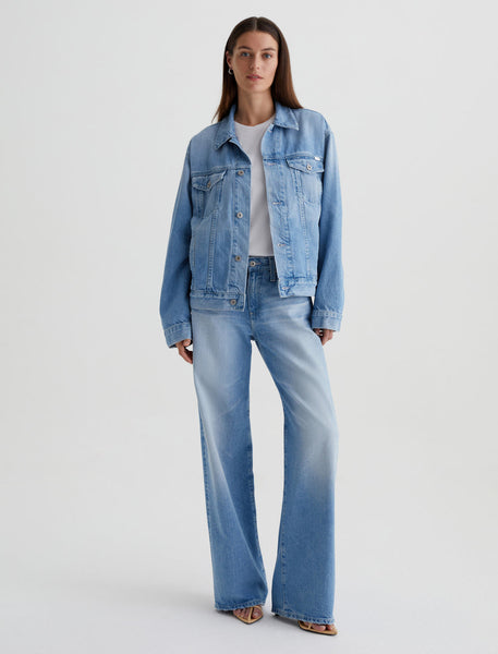 AG Jeans Ramie Oversize Trucker Jacket in Siren