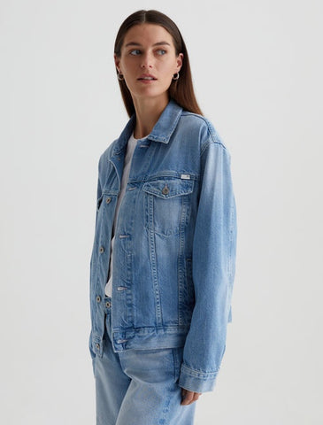 AG Jeans Ramie Oversize Trucker Jacket in Siren