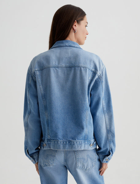 AG Jeans Ramie Oversize Trucker Jacket in Siren