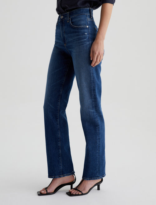 AG Brinley Mid-Rise Straight Jean in  11 Years Memory