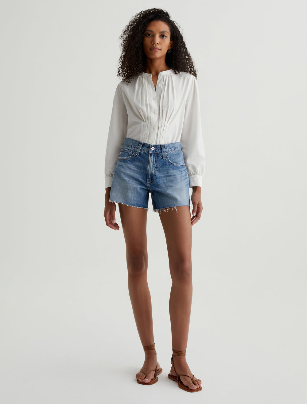 AG Jeans Halle Mid Shorts in Gemini