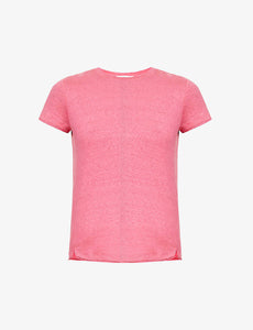 FRAME Easy True Linen Tee in Flamingo