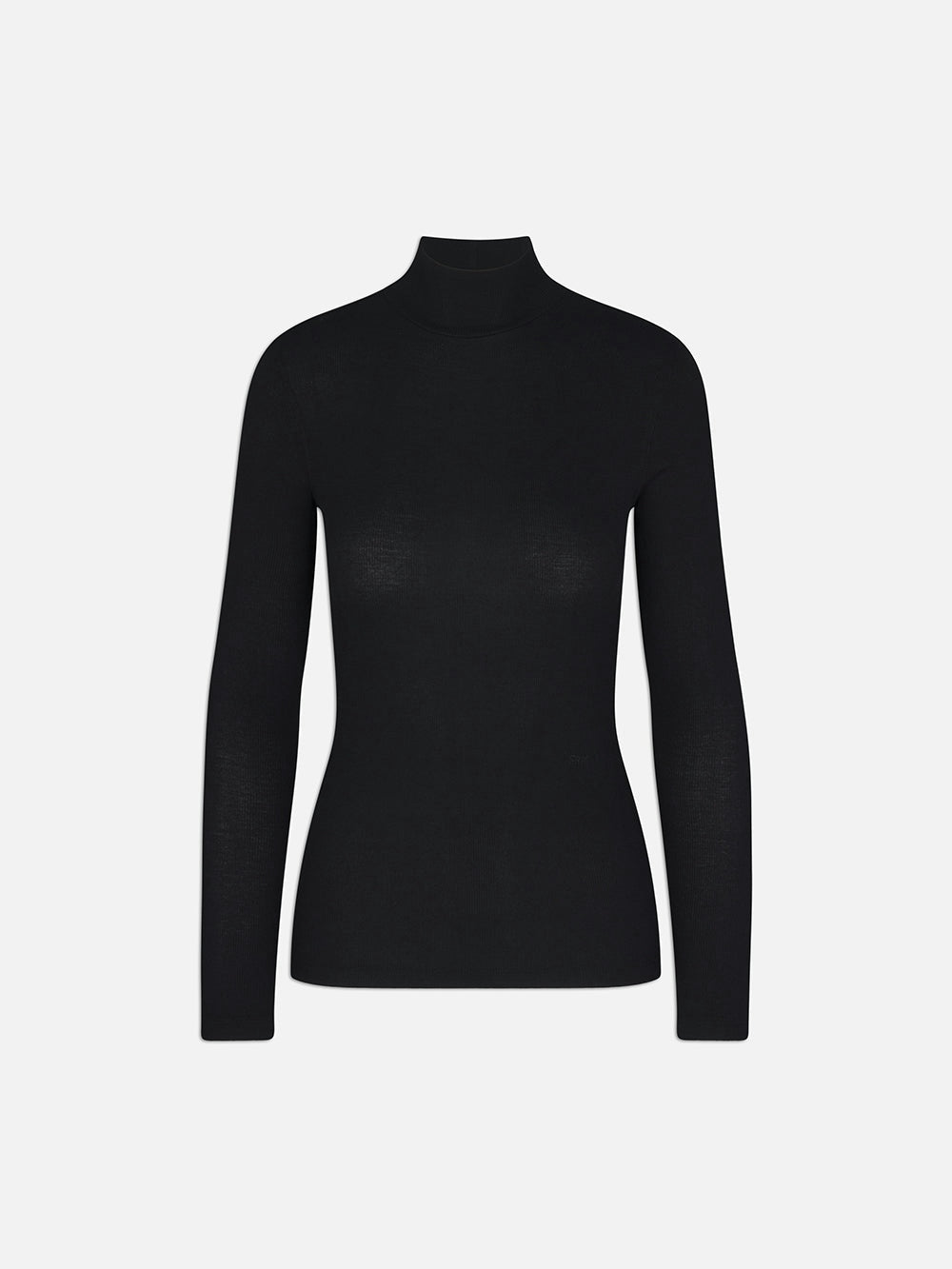 FRAME Rib Turtleneck in Noir