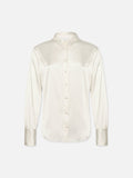 FRAME The Standard Silk Stretch Shirt in Off White