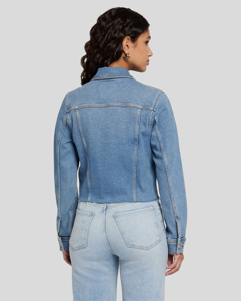 7 For All Mankind Classic Trucker Jacket in Love Soul