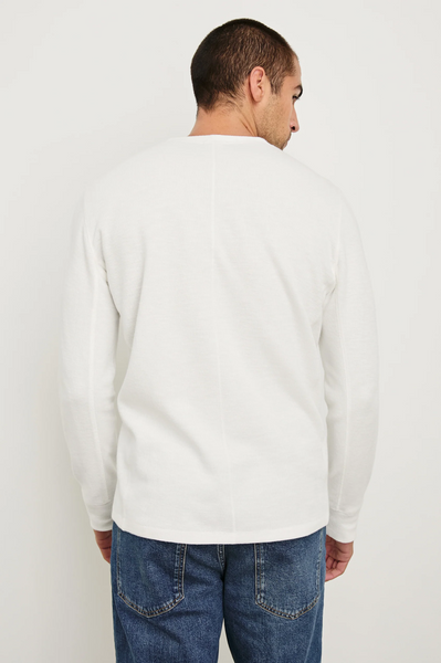 Rails Men's Soto L/S Henley in Whitecap