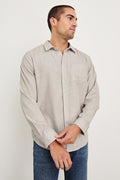 Rails Men's Wyatt L/S in Tahini Etch