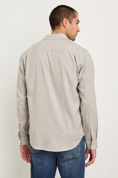 Rails Men's Wyatt L/S in Tahini Etch