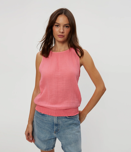 michael stars Janelle tie neck tank top in zinnia