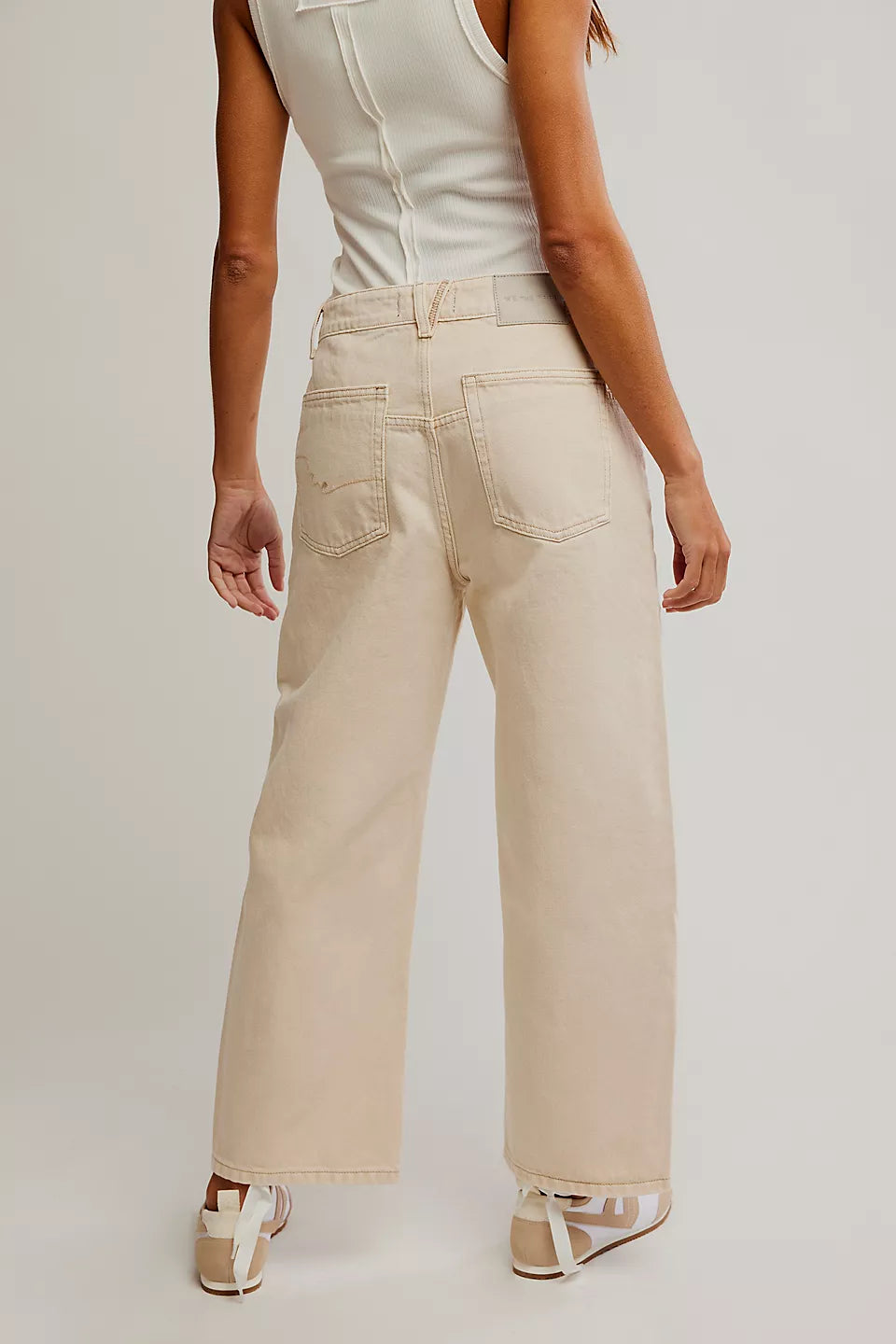 Free People Deep Trance Dropped BF in Casual Khaki
