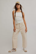Free People Deep Trance Dropped BF in Casual Khaki