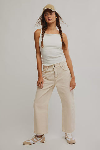 Free People Deep Trance Dropped BF in Casual Khaki