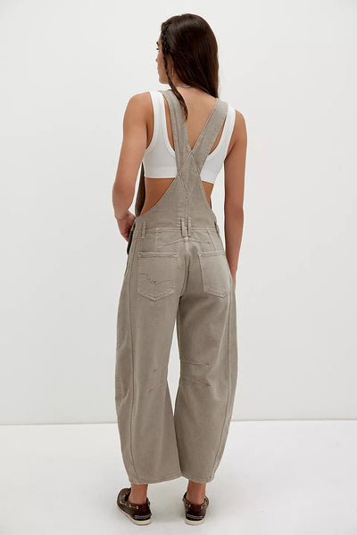 Free People Good Luck Overall in Cobblestone