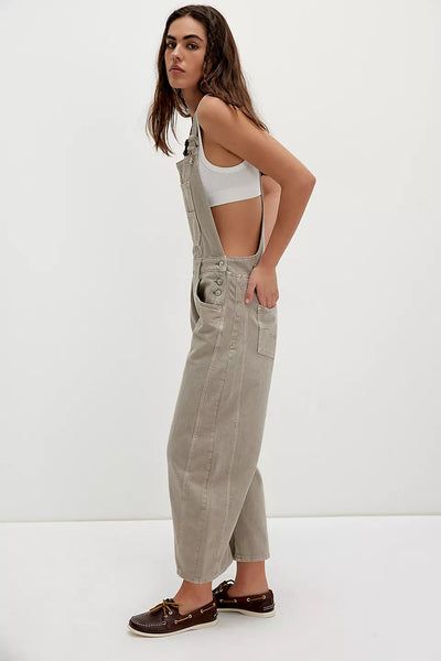 Free People Good Luck Overall in Cobblestone