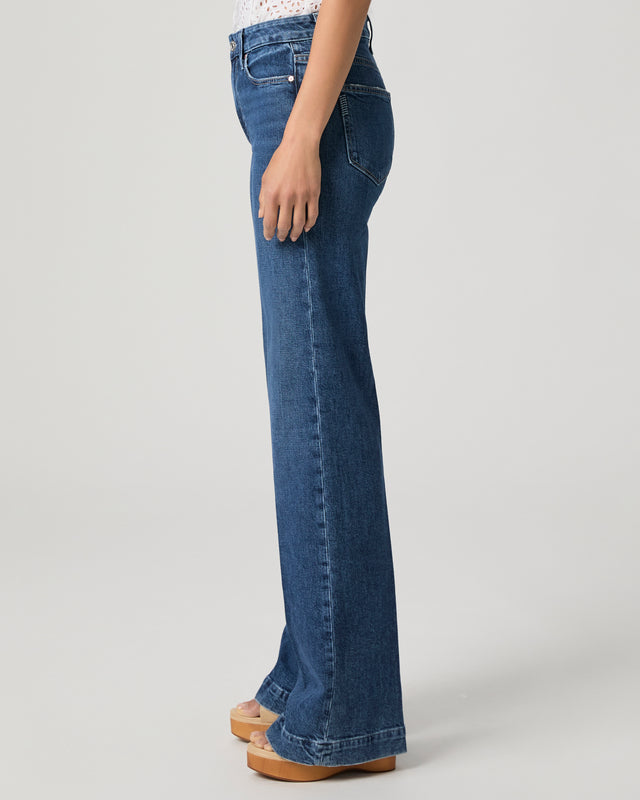 Paige Leenah Long Sleek Wide leg Jean in Soundcheck