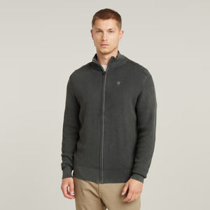 G-STAR Serrated Full Zip Knit - GS Grey
