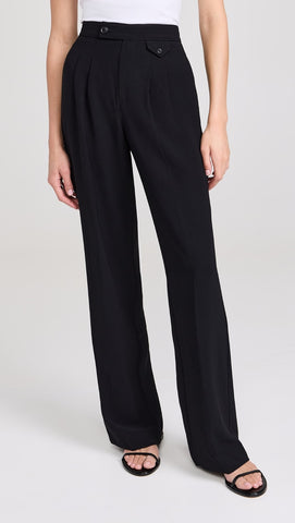 Paige Brigida Straight Leg Trouser Pant in Black