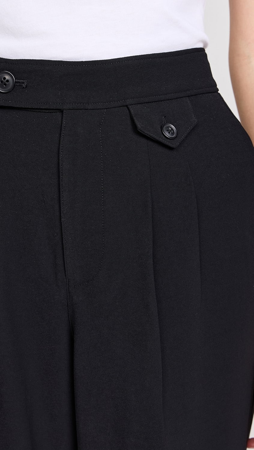 Paige Brigida Straight Leg Trouser Pant in Black
