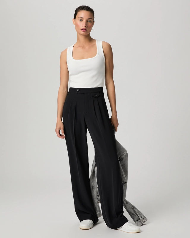 Paige Brigida Straight Leg Trouser Pant in Black