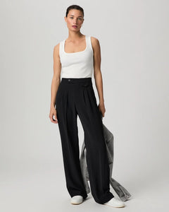 Paige Brigida Straight Leg Trouser Pant in Black