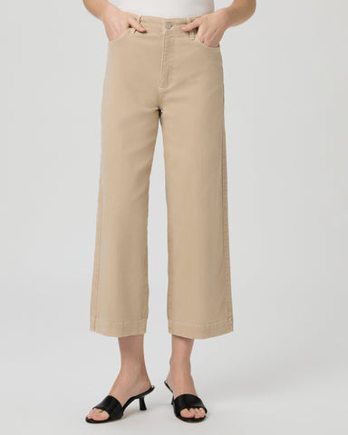 Paige Anessa relaxed wide leg crop in Vintage Soft Sand
