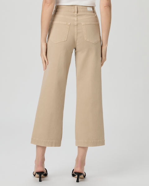 Paige Anessa relaxed wide leg crop in Vintage Soft Sand