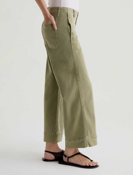 AG Natasha Mid Rise Crop Jean in Sulfur Basil