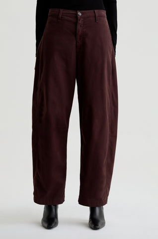 AG Jeans Fiona Hi Rise Barrel Jean in Coffee Bean