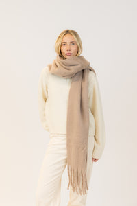 Lyla & Luxe Solid Scarf in Taupe