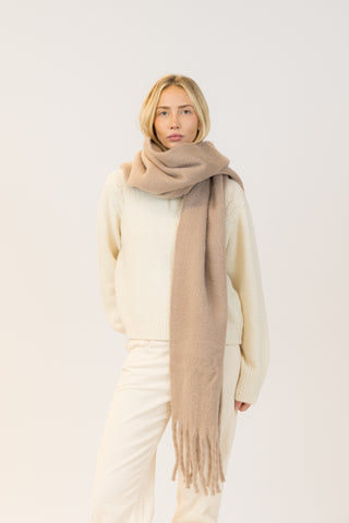 Lyla & Luxe Solid Scarf in Taupe