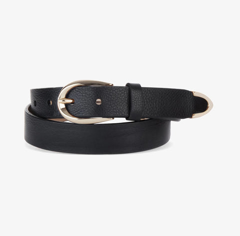 Brave Domini belt in black w gold buckle