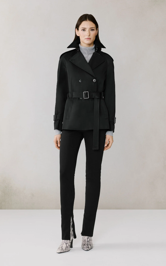 Soia&Kyo Becky Trench Jacket in Black